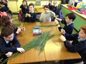 Primary 6 mark St Brigid's feast day by making crosses